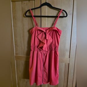 Xtaren Red Ruffle Mini Dress